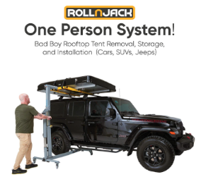 RollnJack Bad Boy RTT  המהפכה בהרמה ואחסון לאוהלי גג 